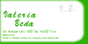 valeria beda business card